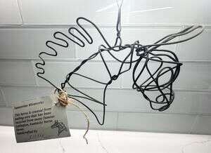 Equestrian Wireworks Handcrafted Wire Horse Head Sculpture by Dacelle Peckler